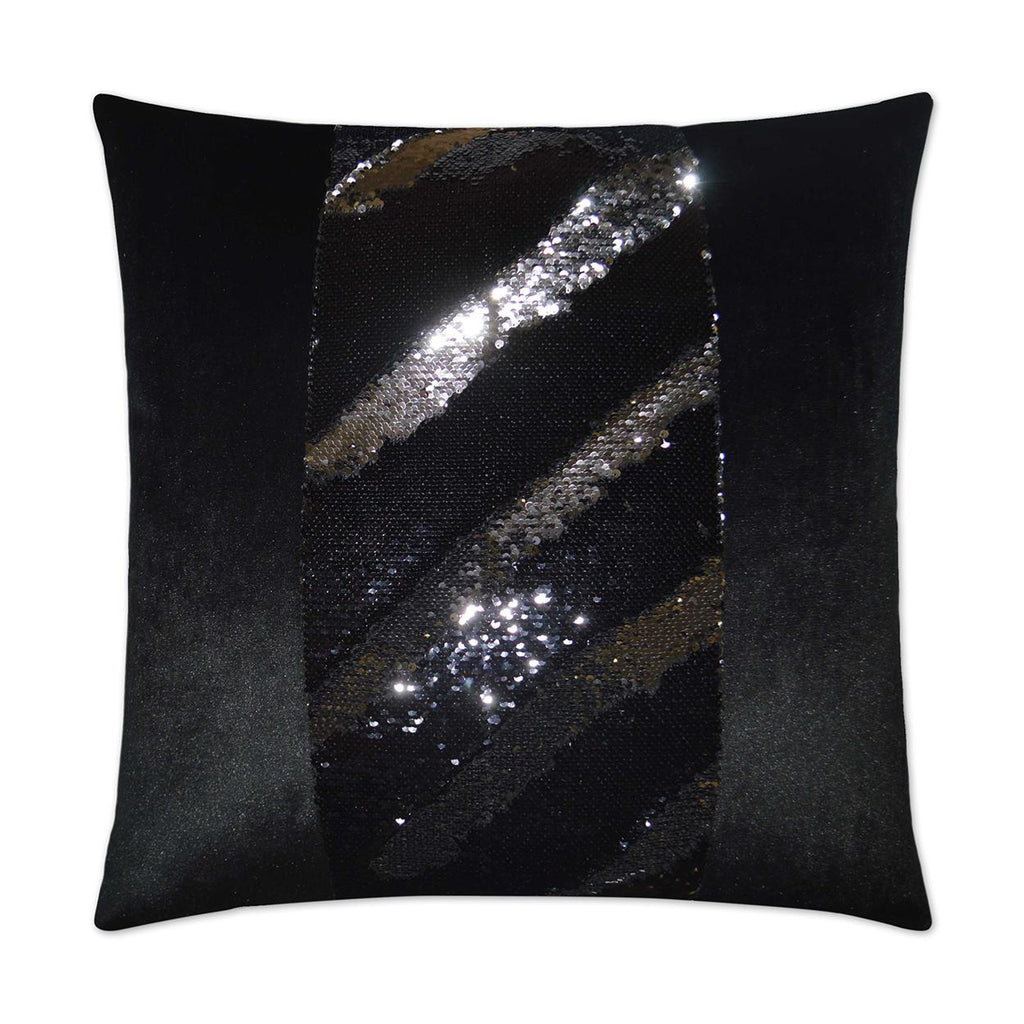 D.V. Kap Home Hylee II Black/Silver 24" x 24" Pillow Cover