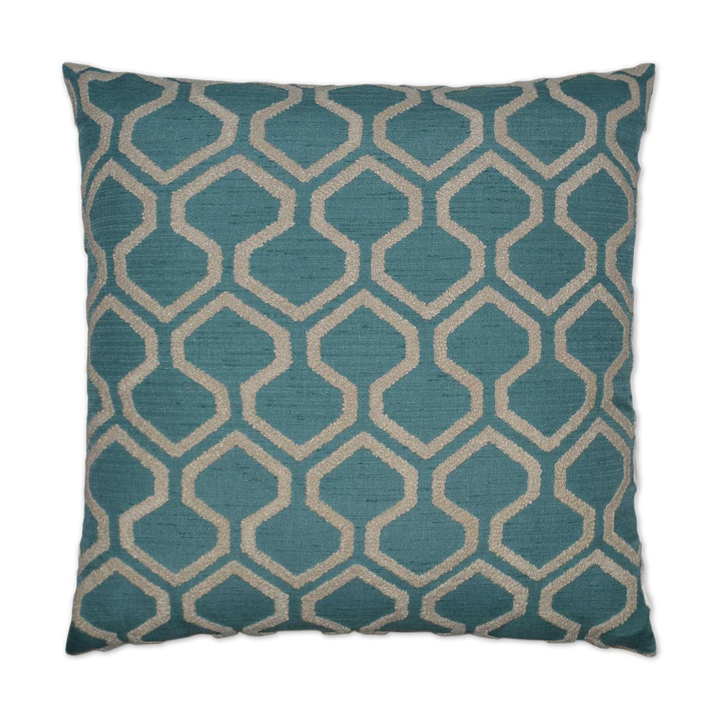 D.V. Kap Home Raw Edges Turquoise 24" x 24" Pillow Cover