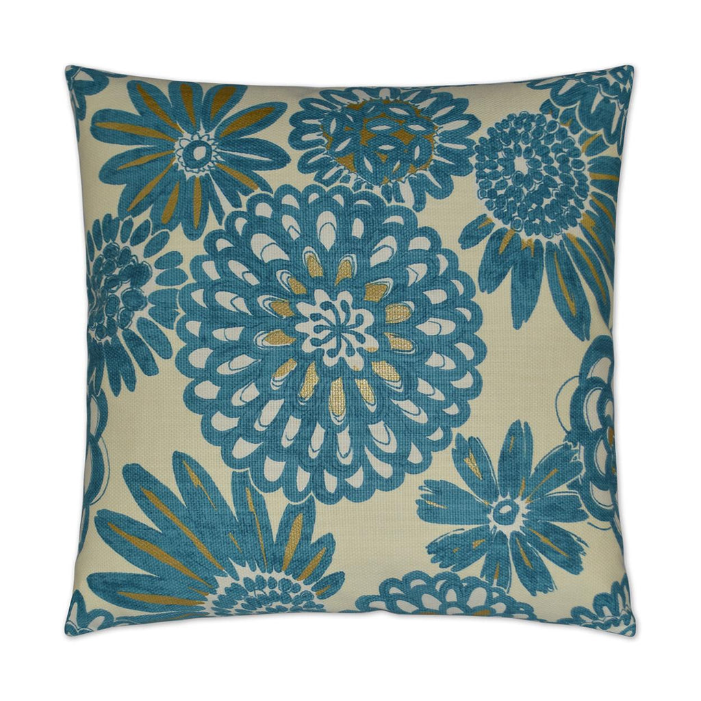 D.V. Kap Home Flower Pops Peacock 24" x 24" Pillow Cover