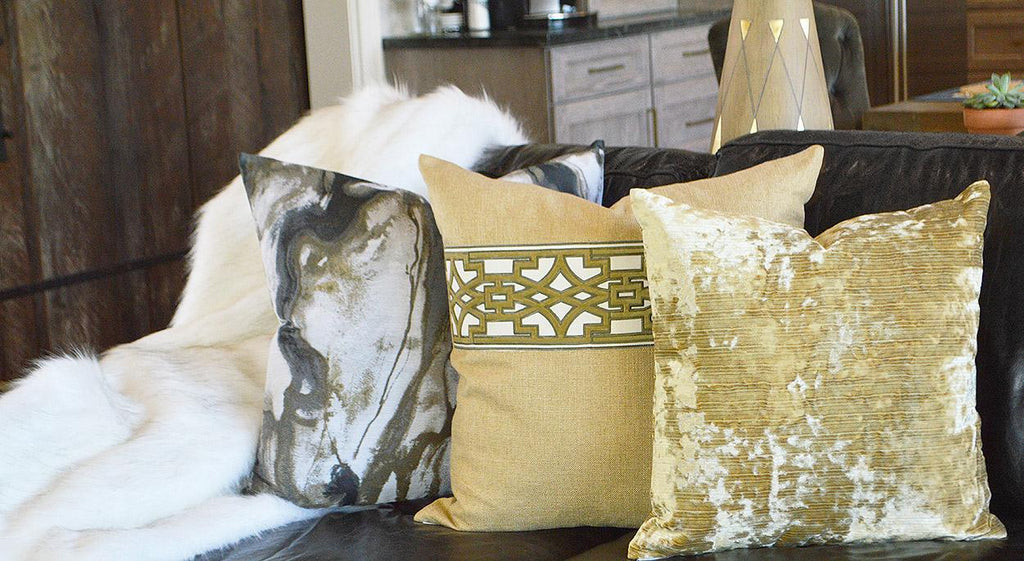 D.V. Kap Home Miranda Gold 24" x 24" Pillow Cover