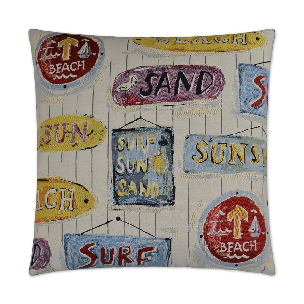 D.V. Kap Home Sunshine Stamp Beach, Novelty 24" x 24" Pillow Cover