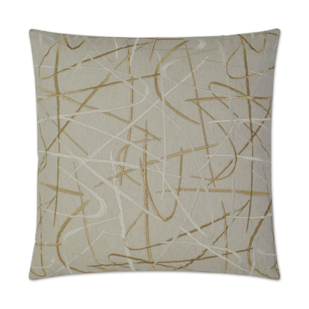 D.V. Kap Home Scribble Gold 24" x 24" Pillow Cover