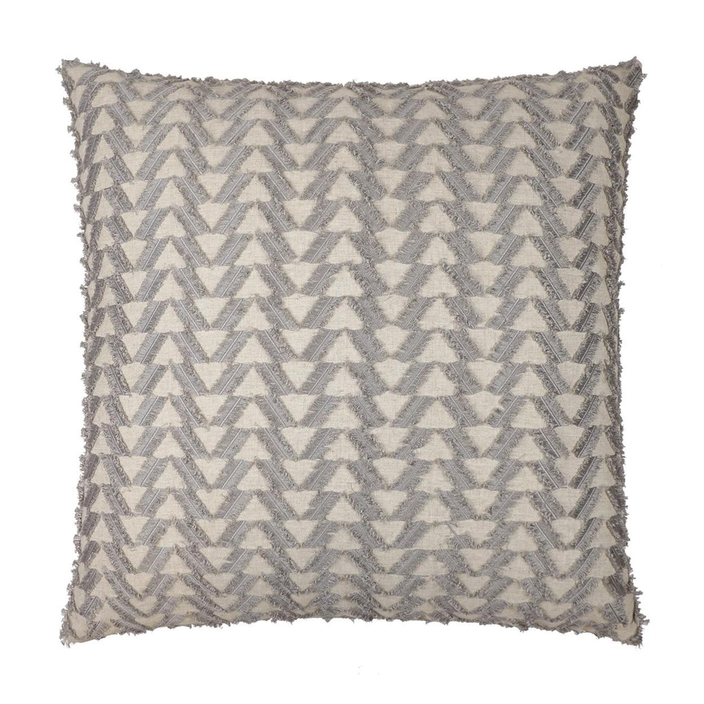 D.V. Kap Home Fringe Benefits Pewter 24" x 24" Pillow Cover