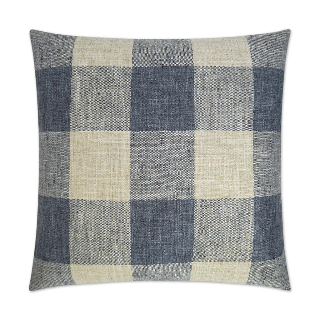 D.V. Kap Home Check Please Blue 24" x 24" Pillow Cover