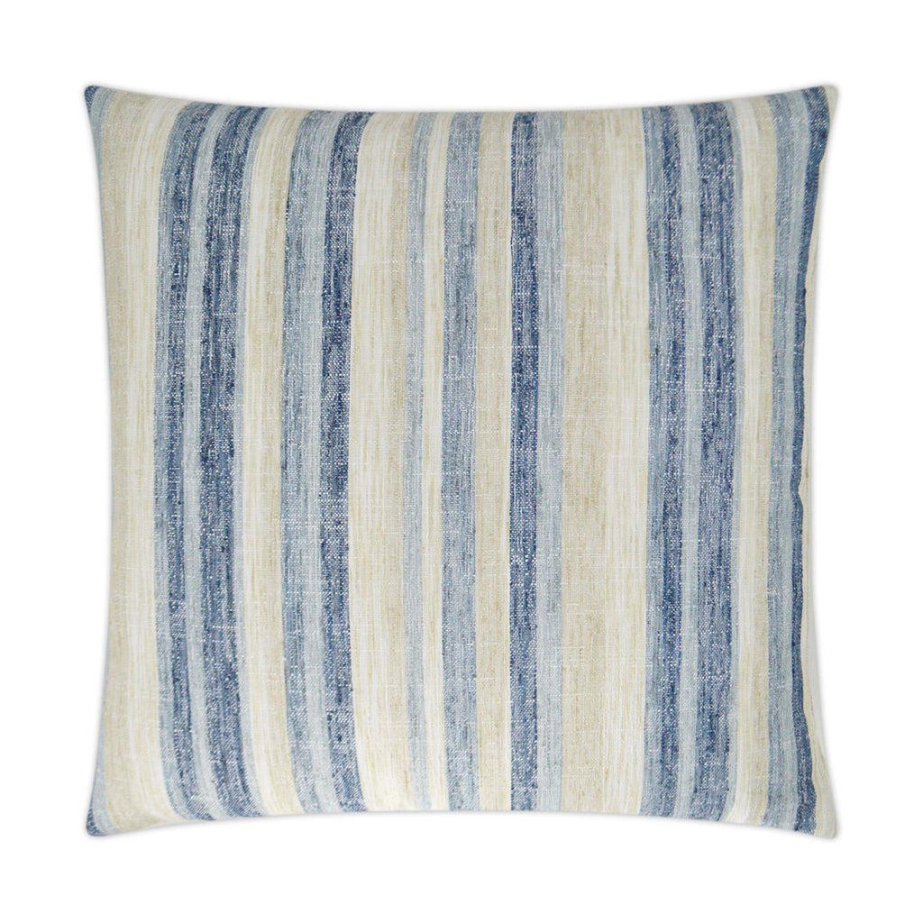 D.V. Kap Home Faded Stripe Indigo 24" x 24" Pillow Cover