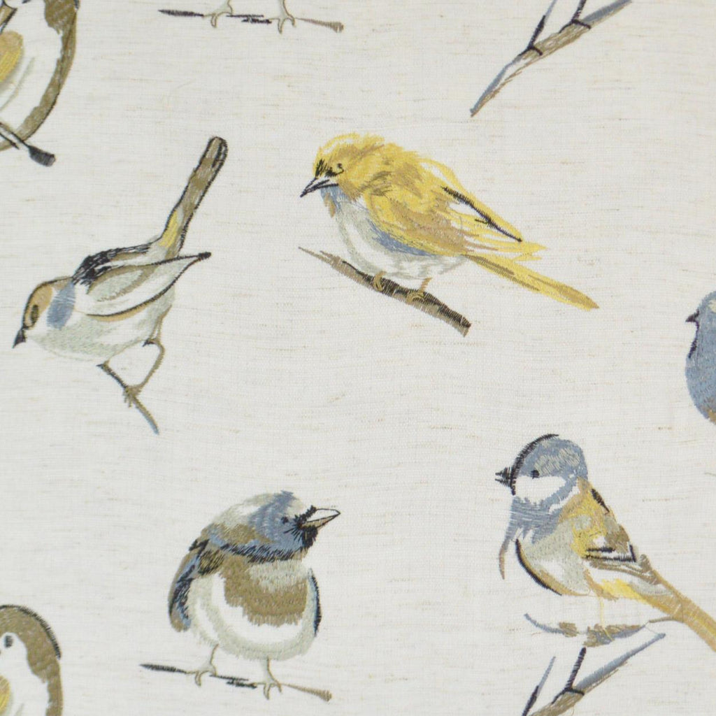 D.V. Kap Home Sparrow Embroidery, Novelty  Fabric