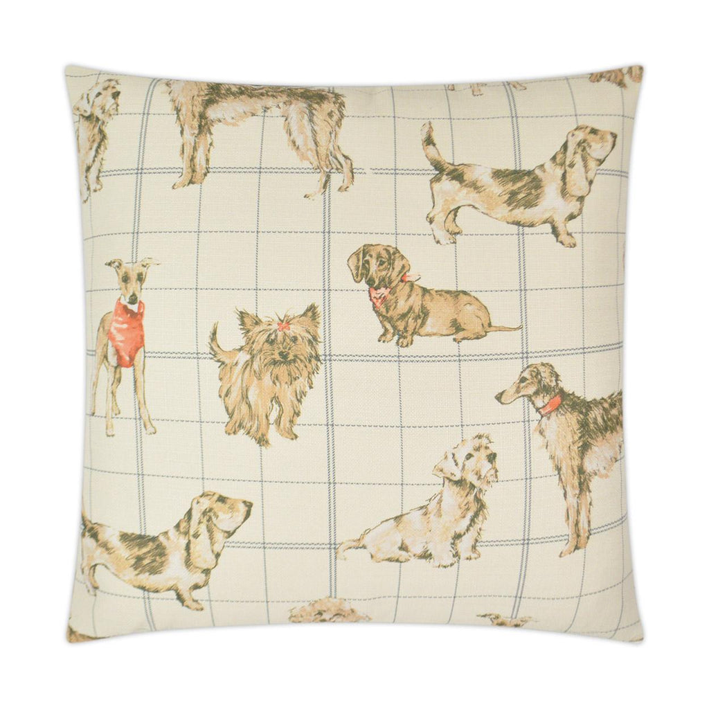 D.V. Kap Home Dog Daze Stone 24" x 24" Pillow Cover