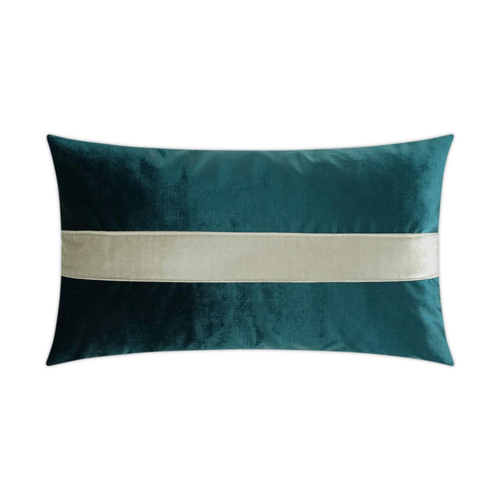 D.V. Kap Home Iridescence Band Lumbar Peacock 14" x 24" Pillow Cover