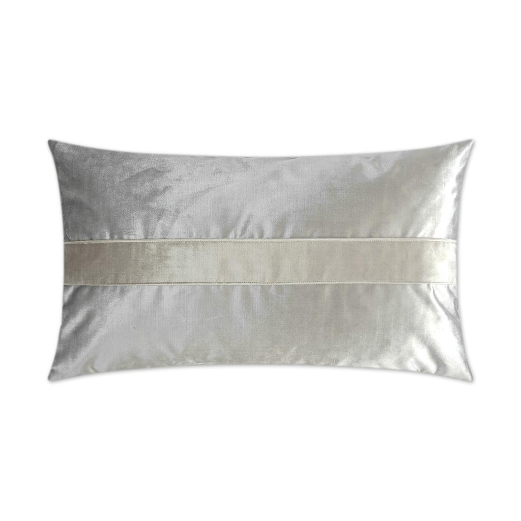 D.V. Kap Home Iridescence Band Lumbar Silver 14" x 24" Pillow Cover