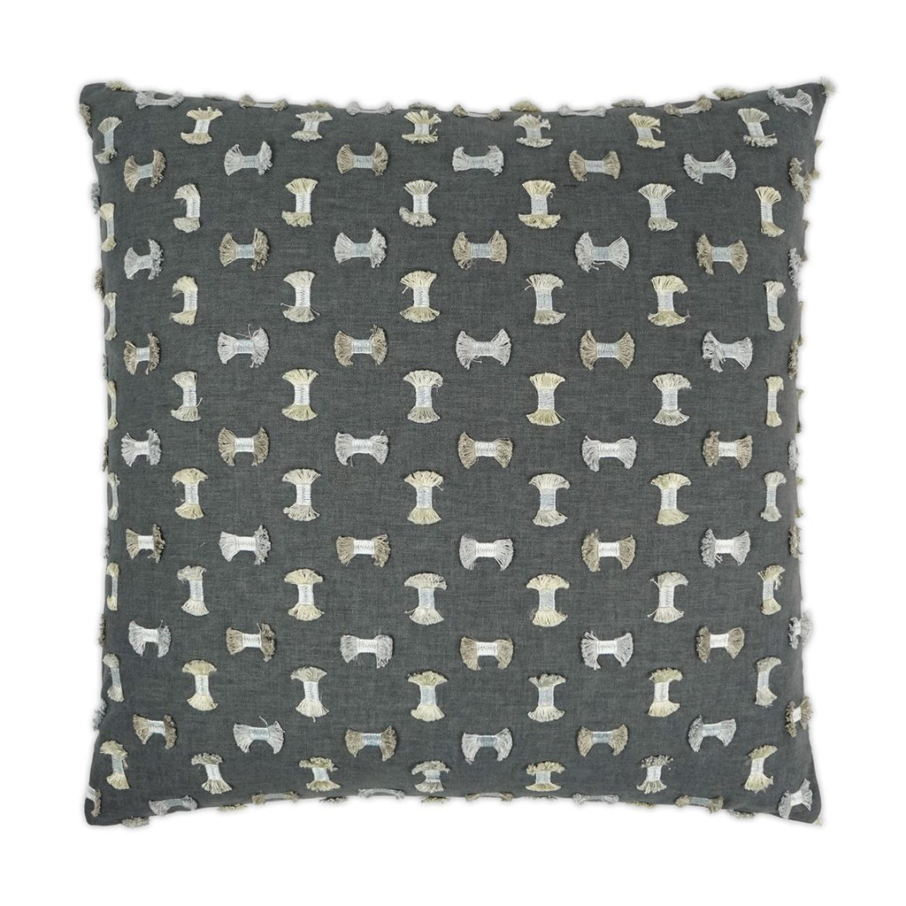 D.V. Kap Home Frayed Gunmetal 24" x 24" Pillow Cover