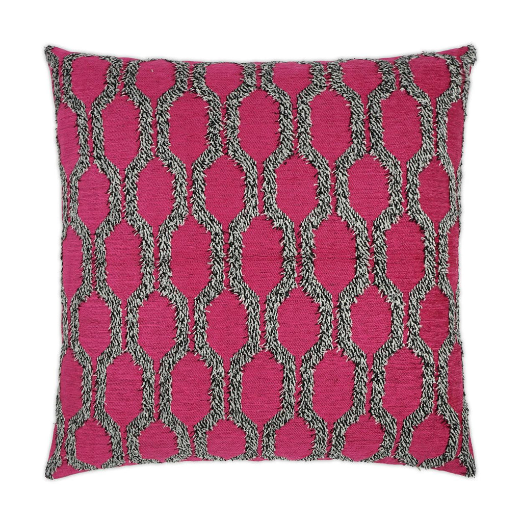 D.V. Kap Home Fringed Fuchsia 24" x 24" Pillow Cover