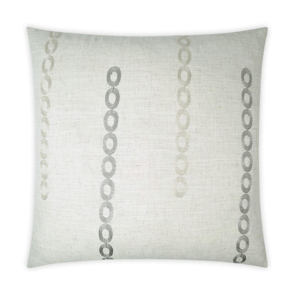 D.V. Kap Home Links Embroidery, Transitional, Circular - Dots 24" x 24" Pillow Cover