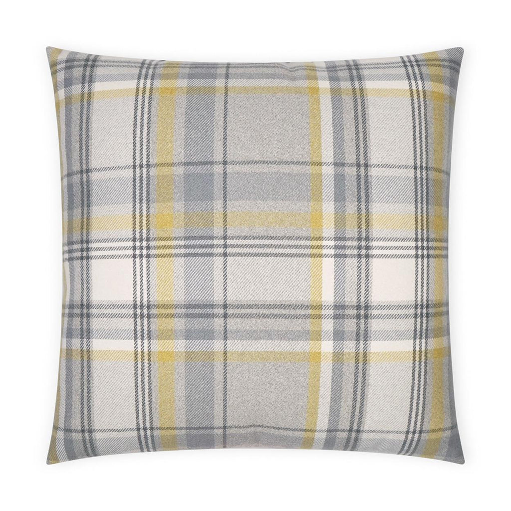 D.V. Kap Home Tartan Charcoal 24" x 24" Pillow Cover