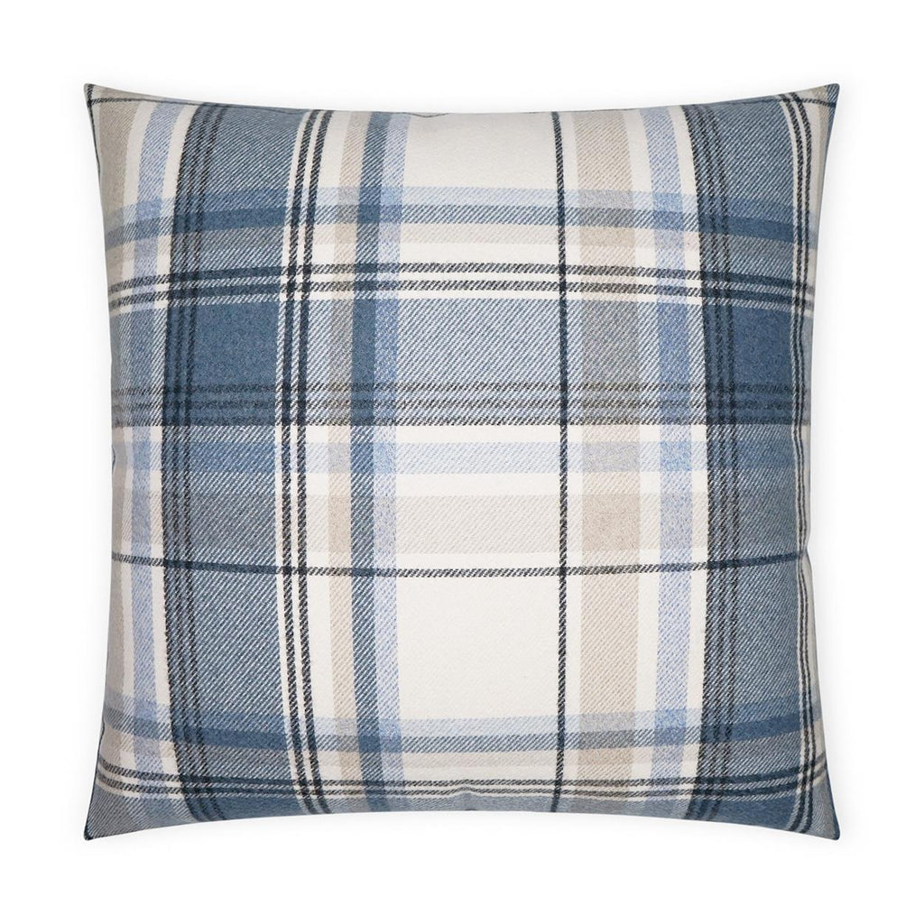 D.V. Kap Home Tartan Navy 24" x 24" Pillow Cover