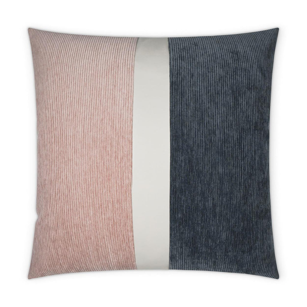 D.V. Kap Home Ridges Band Blush/Cadet 24" x 24" Pillow Cover