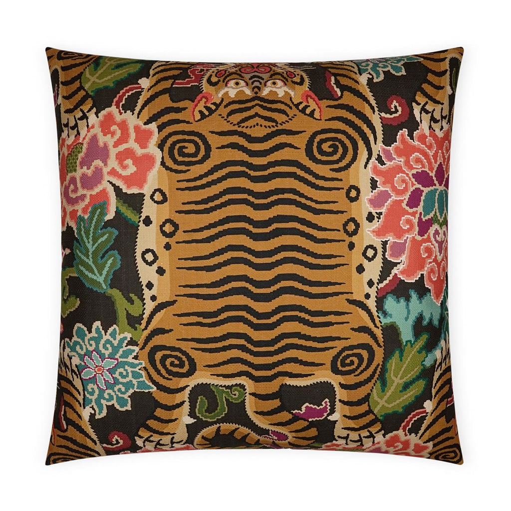 D.V. Kap Home Tiger Eye Novelty, Floral, Global 24" x 24" Pillow Cover