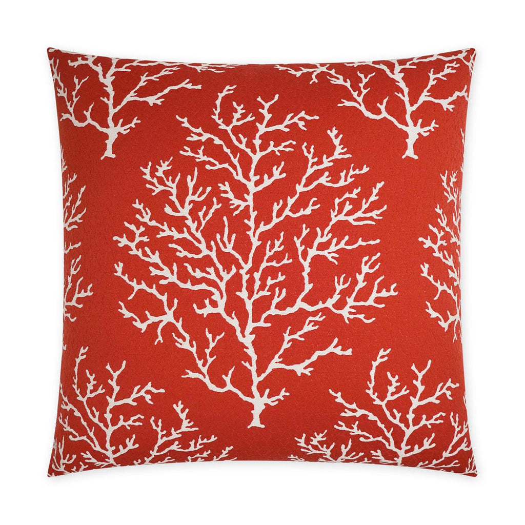 D.V. Kap Home Coral Craze Red 24" x 24" Pillow Cover