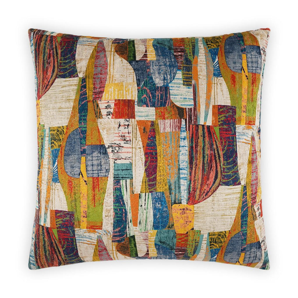 D.V. Kap Home Jems Abstract, Global 24" x 24" Pillow Cover