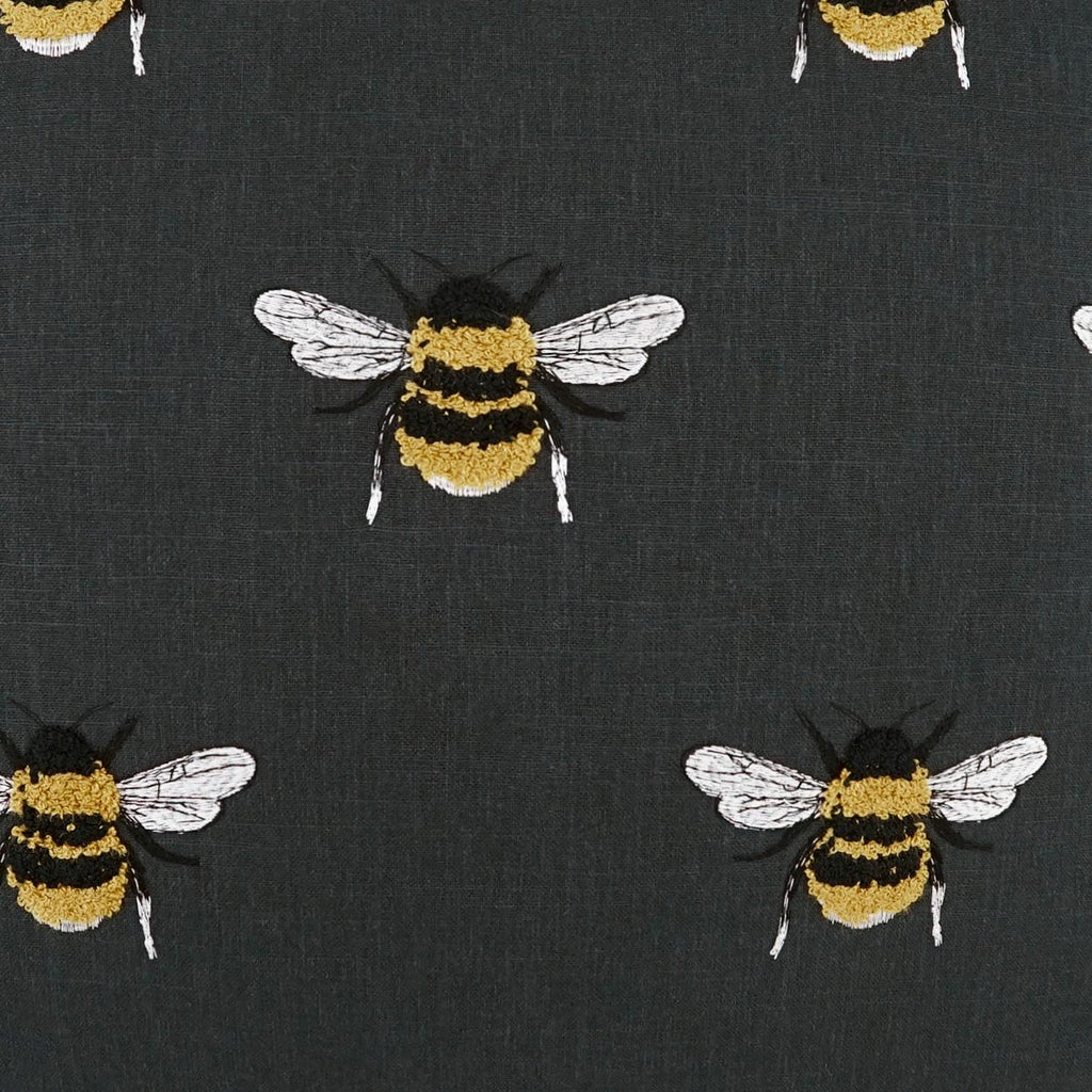 D.V. Kap Home Busy Bee Charcoal  Fabric