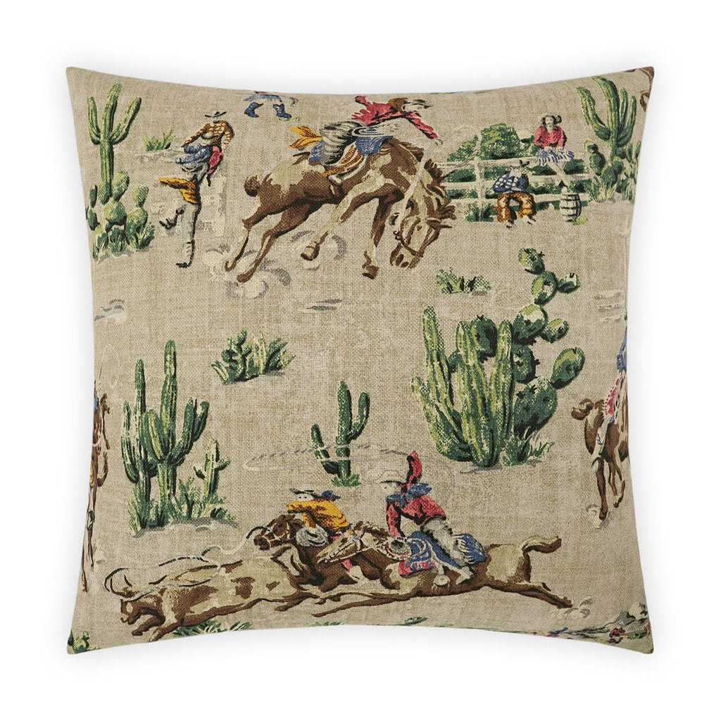 D.V. Kap Home Dude Ranch Novelty, Western Chic 24" x 24" Pillow Cover