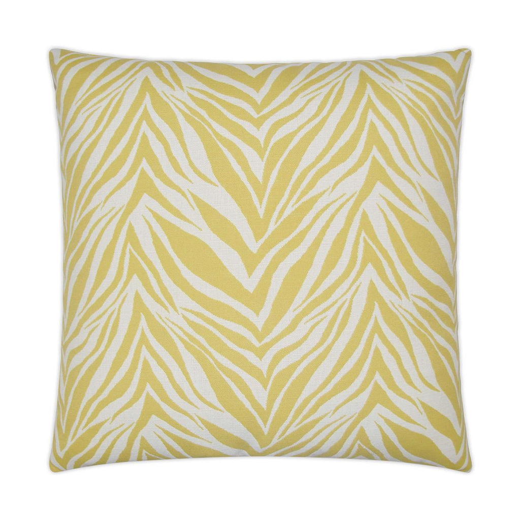 D.V. Kap Home Crazy Horse Yellow Zebra 22" x 22" Pillow Cover