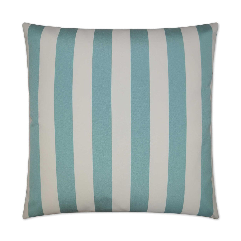 D.V. Kap Home Caf Stripe Aqua 22" x 22" Pillow Cover