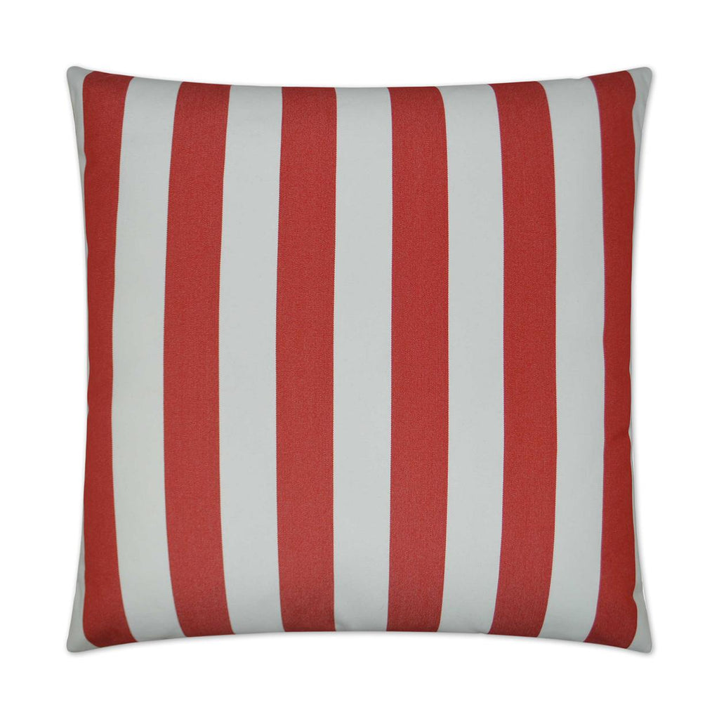 D.V. Kap Home Caf Stripe Red 22" x 22" Pillow Cover