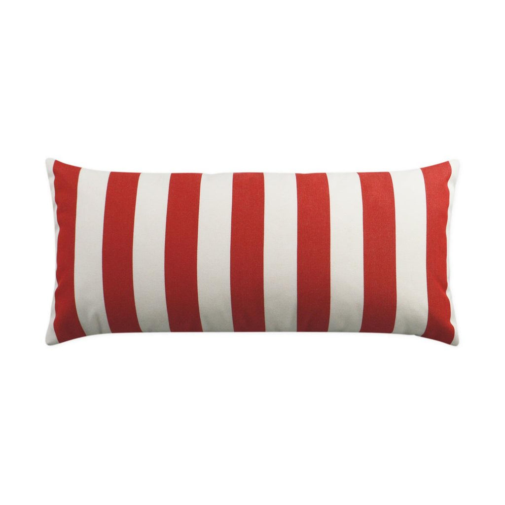 D.V. Kap Home Caf Stripe Lumbar Red 12" x 24" Pillow Cover