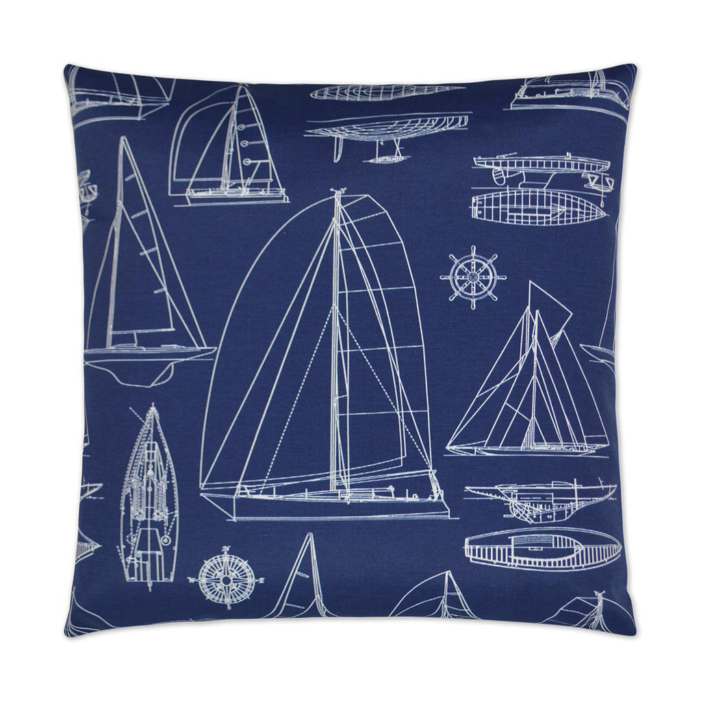 D.V. Kap Home Sailing Navy 22" x 22" Pillow Cover