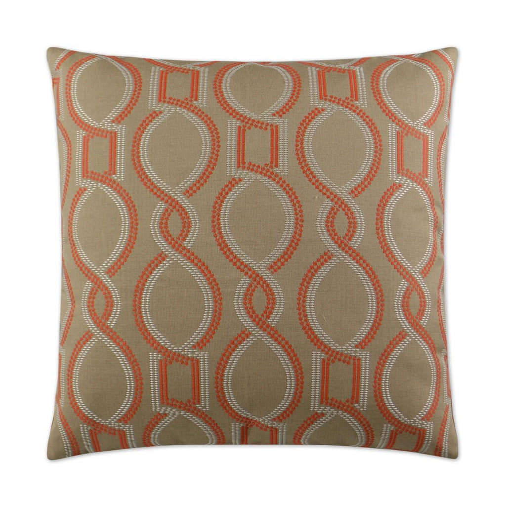 D.V. Kap Home Twist Orange 22" x 22" Pillow Cover