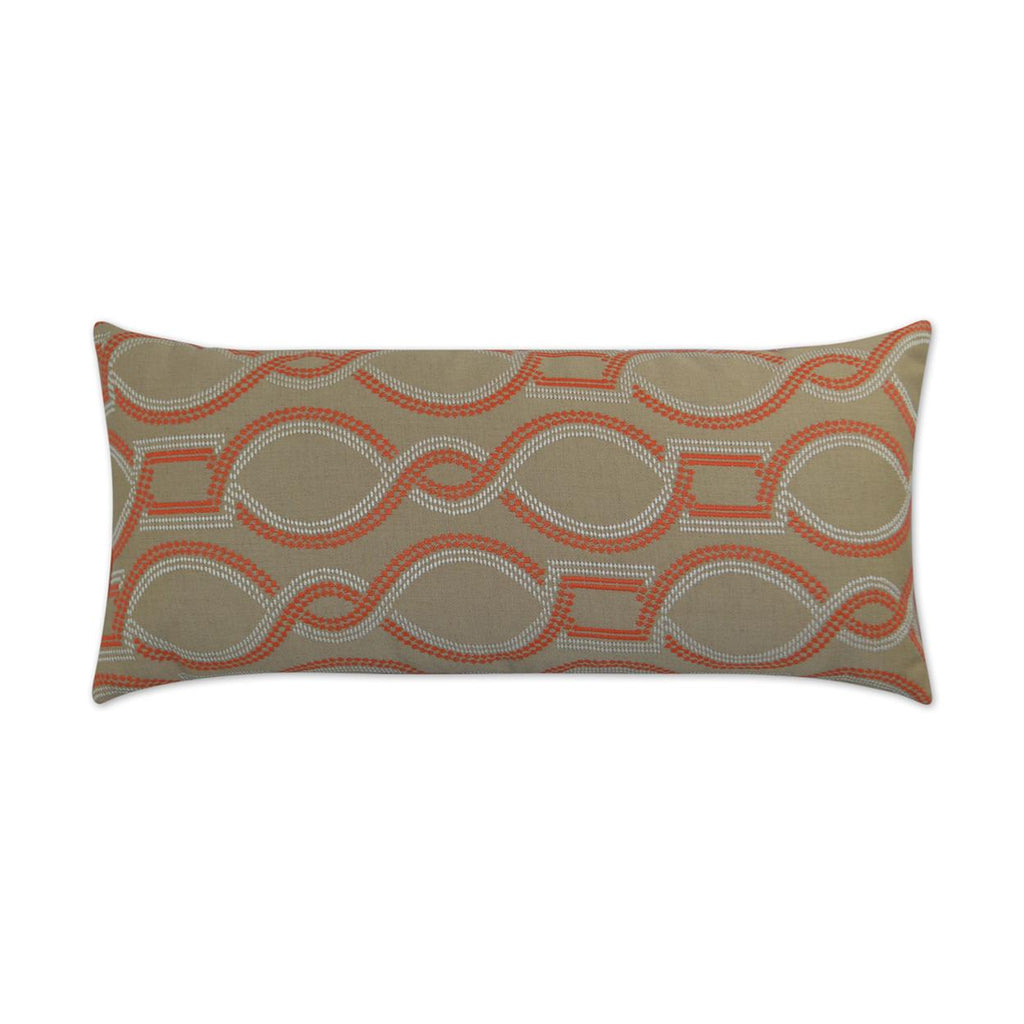 D.V. Kap Home Twist Lumbar Orange 12" x 24" Pillow Cover