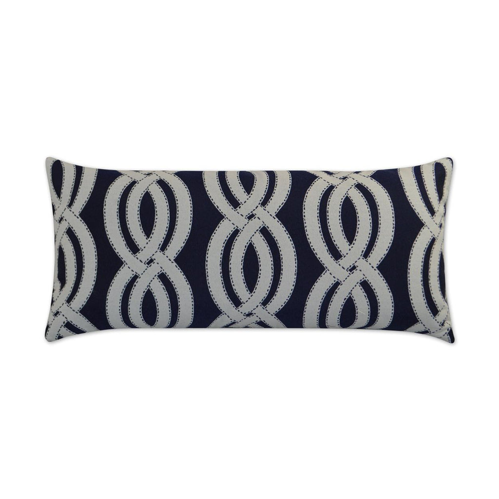 D.V. Kap Home Sea Shore Lumbar Navy 12" x 24" Pillow Cover