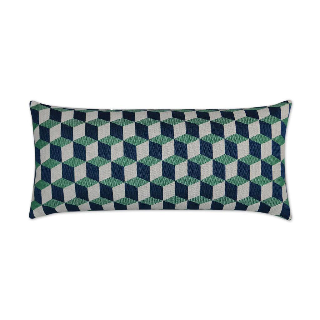 D.V. Kap Home Puzzle Lumbar Emerald 12" x 24" Pillow Cover