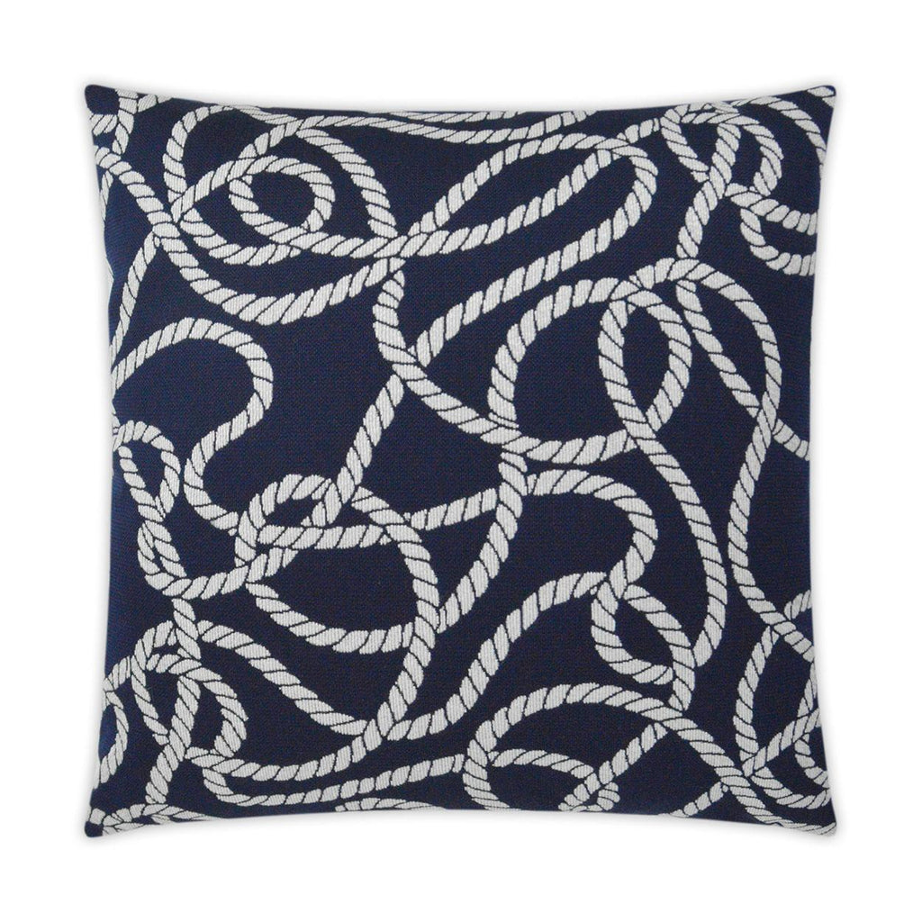 D.V. Kap Home Maritime Navy Nautical Rope 22" x 22" Pillow Cover