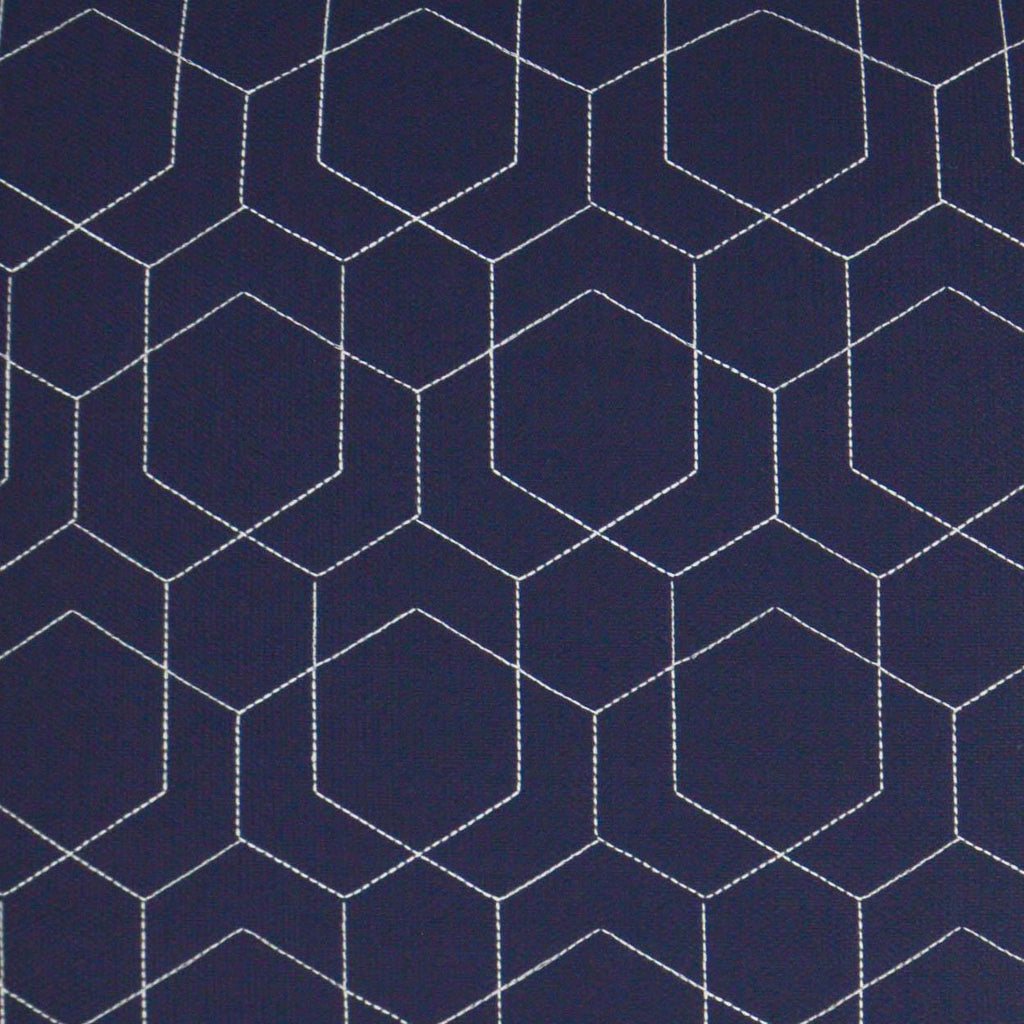 D.V. Kap Home Hex Quilt Navy 22" x 22" Pillow Cover