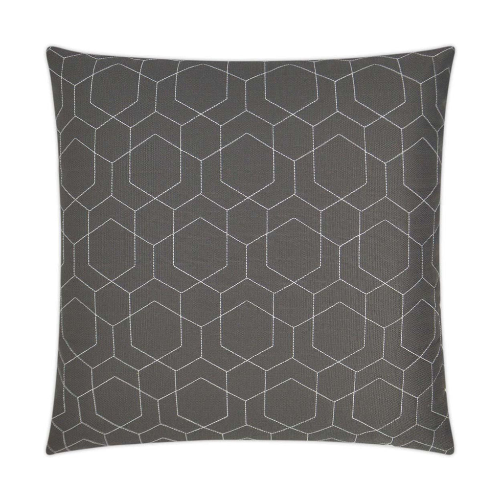 D.V. Kap Home Hex Quilt Grey 22" x 22" Pillow Cover