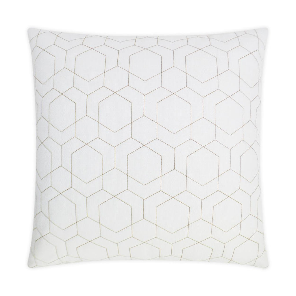 D.V. Kap Home Hex Quilt White 22" x 22" Pillow Cover