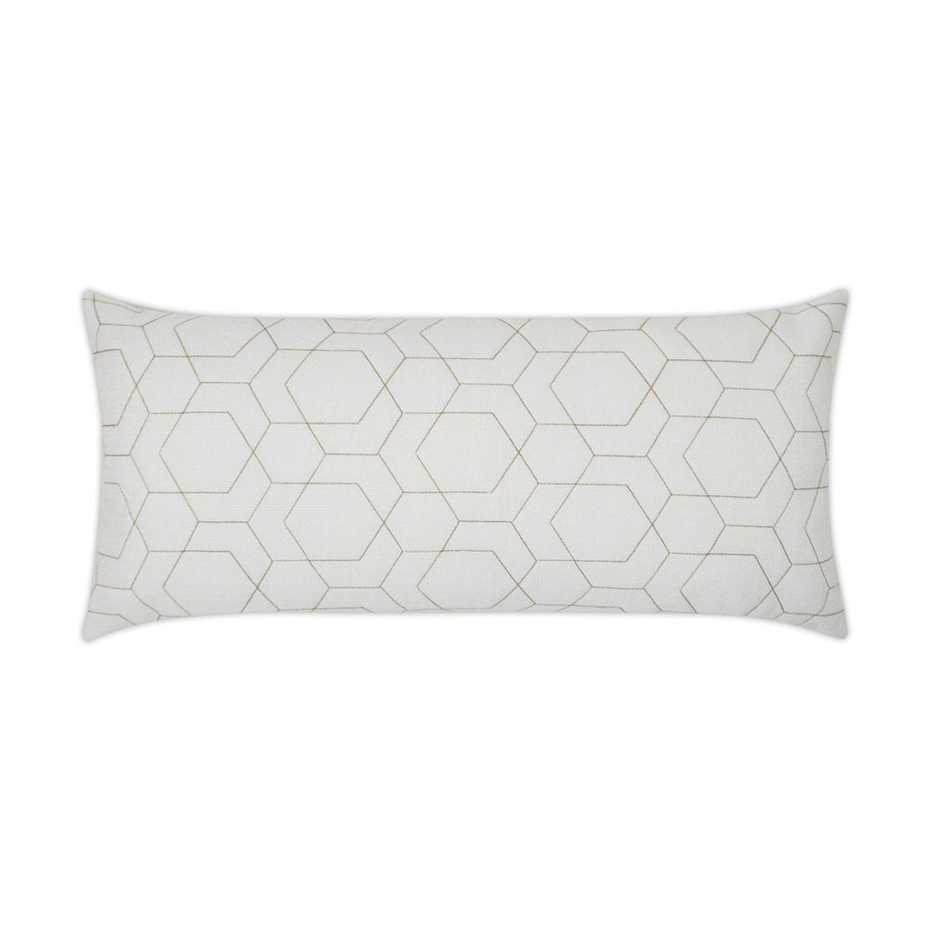 D.V. Kap Home Hex Quilt Lumbar White 12" x 24" Pillow Cover