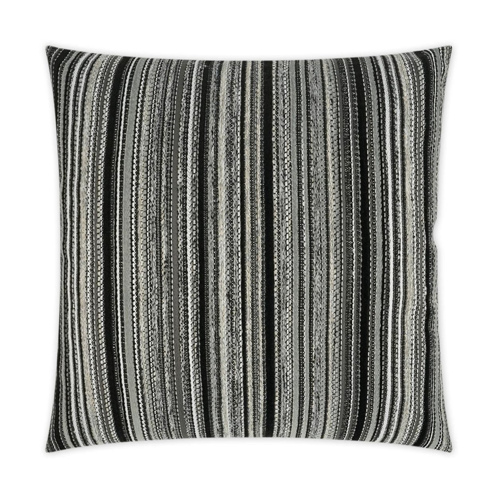 D.V. Kap Home Peerless Stripe Black 22" x 22" Pillow Cover