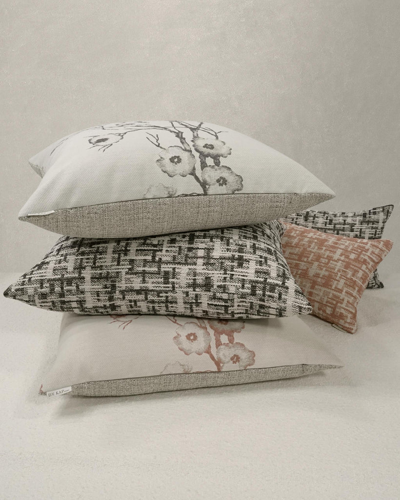 D.V. Kap Home Zahwe Lumbar Grey 12"x24" Pillow Cover