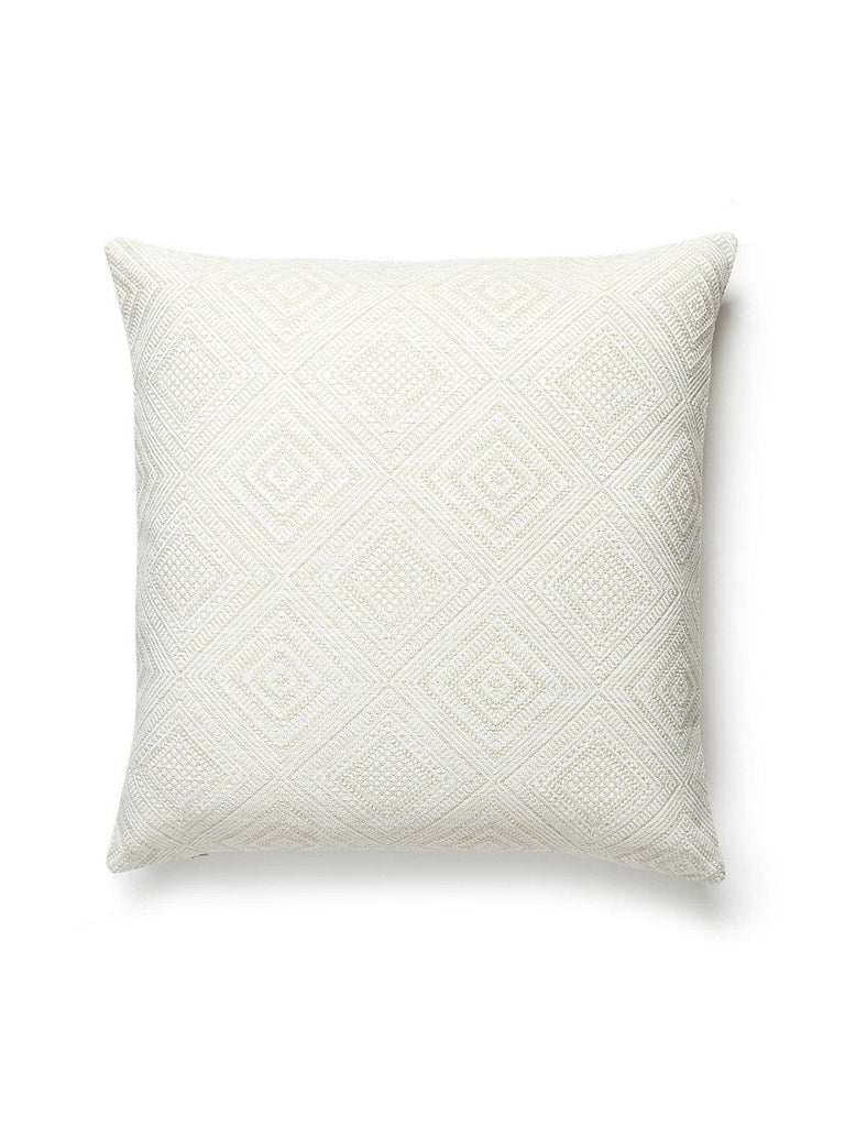 Scalamandre Antigua Weave Outdoor Alabaster Pillow