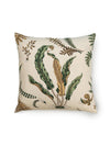 Scalamandre Elsie De Wolfe Outdoor 22 X 22 - Greens On Off-White Pillow