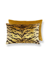 Scalamandre Tigre - Silk Lumbar 14 X 22-Ivory,Gold&Black/Gilt Pillow