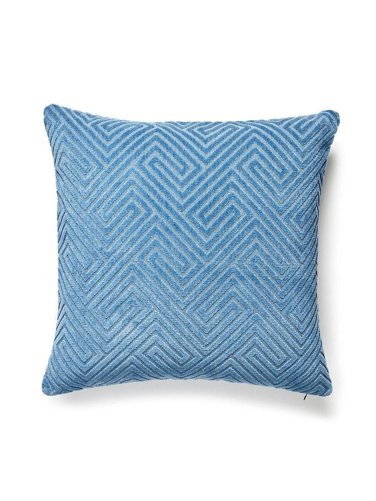 Scalamandre Meander Velvet Outdoor Denim Pillow