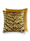 Scalamandre Tigre - Silk Square 22 X 22-Ivory,Gold&Black/Gilt Pillow