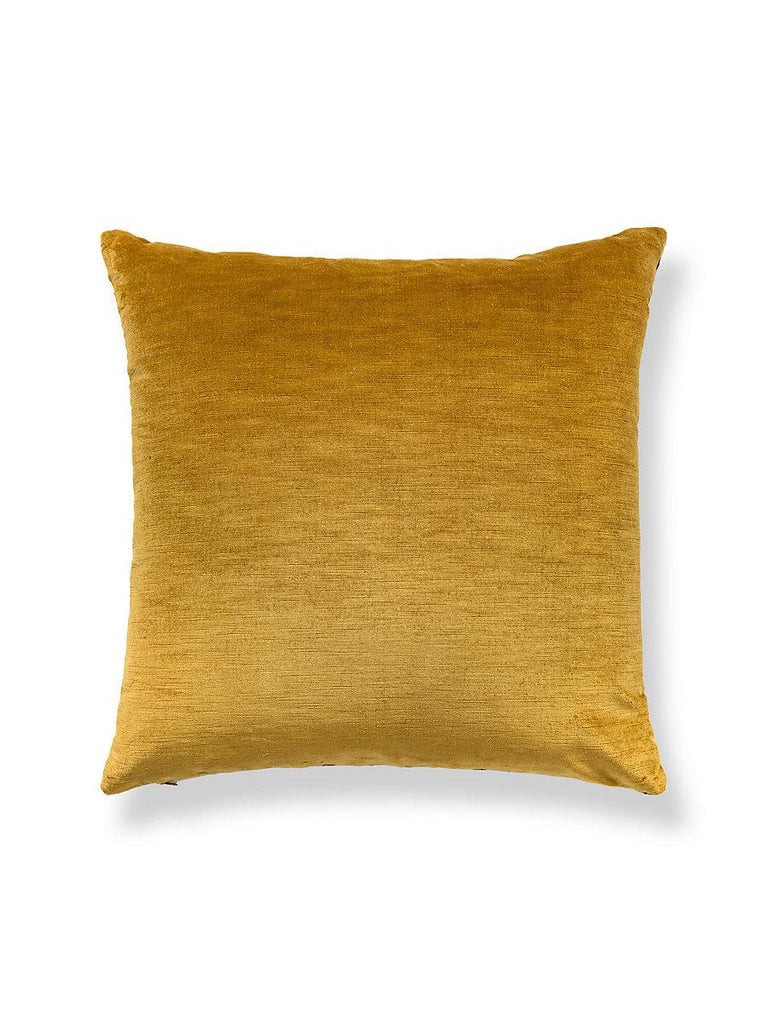 Scalamandre Tigre - Silk Square Ivory, Gold & Black / Gilt Pillow