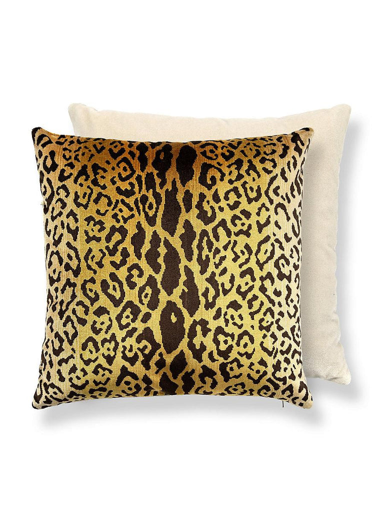 Scalamandre Leopardo Square - Gold / Beige Back Pillow