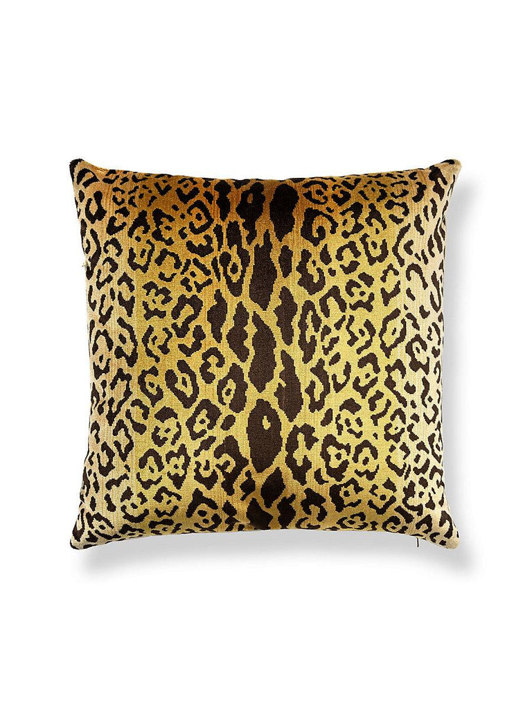 Scalamandre Leopardo Square - Gold / Beige Back Pillow