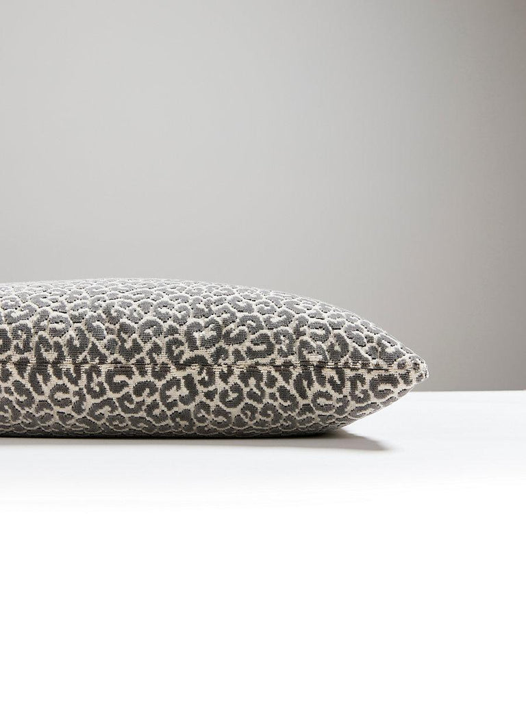 Scalamandre Panthera Velvet Lumbar Smoke Pillow