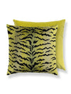 Scalamandre Tigre/Velvet Greens & Black / Chartreuse Pillow